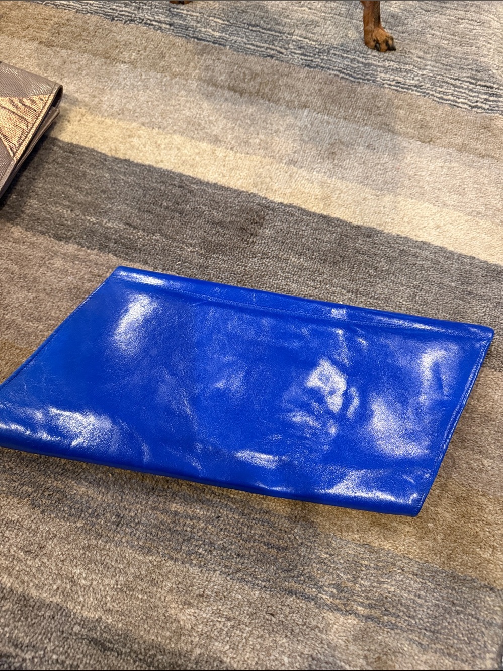 Charles joudan Sleek Blue Leather Clutch - Picture 3 of 3